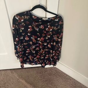 Navy Blue Floral Boutique Shirt